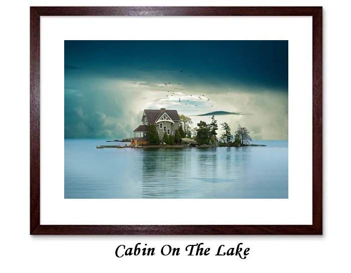 Cabin On The Lake Framed Print